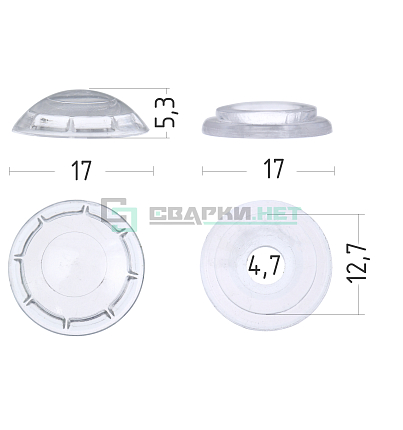 Шайба малая поликарбонатная прозрачная