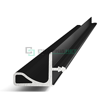 Профиль Г - образный под пропил, цвет черный анодированный 4200 мм  - Чертеж