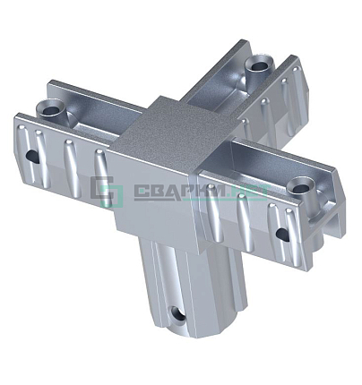 Угловой соединитель 4-х лучевой 20х20х1,5мм . 