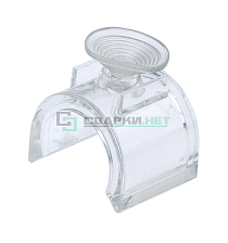 Держатель пластик стекл. полки  c присоской - Чертеж