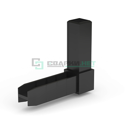 Уголок сборочный черный 2d