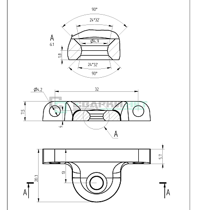 Полкодержатель под присоску   