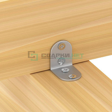 Уголок мебельный 25х25х25 мм белый цинк STARFIX