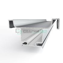 Профиль вертикальный промежуточный, цвет алюминий анодированный с брашировкой 4700 мм  - Чертеж