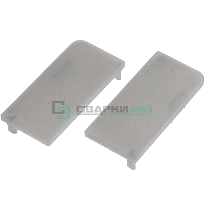 Комплект закрытых заглушек для профиля L - образного 4464, цвет серый металлик