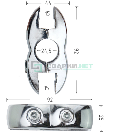Соединитель двусторонний  25 мм для ДСП