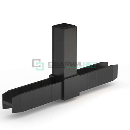 Уголок сборочный черный 3d прямой