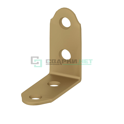 ЗУБР УМ-2.0, 40 x 40 x 17 x 2 мм, желтый цинк, узкий мебельный уголок