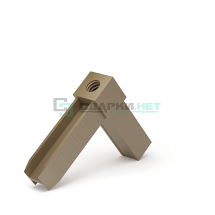 Уголок сборочный шампань 2d с отверстием и резьбой М8