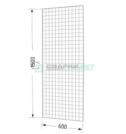 Сетка 1500х600мм, рама d=7 мм, решетка d=3 мм