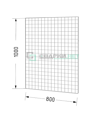Сетка 1000х800 мм, рама d=7 мм, решетка d=3 мм