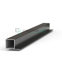 Профиль квадратный алюминиевый черный  для полки из ДСП 4200мм - Чертеж