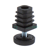 Комплект заглушки для трубы 25х25 мм и резьбовой опоры диаметром 32 мм - Чертеж