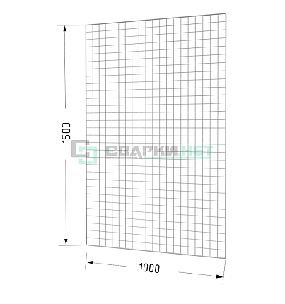 Сетка 1500х1000 мм, рама d=7 мм, решетка d=3 мм