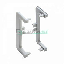 Комплект открытых заглушек для профиля C - образного 4466, цвет серый металлик - Чертеж