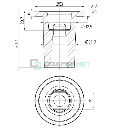 Стакан ф 38х1,5   