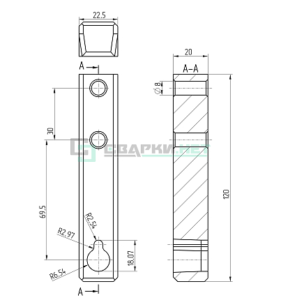 Сменная матрица проушина  