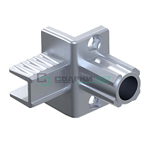 Угловой соединитель накладной с площадкой 25х25х1,2  