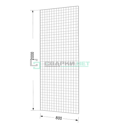 Сетка 2000х800мм, рама d=7 мм, решетка d=3 мм