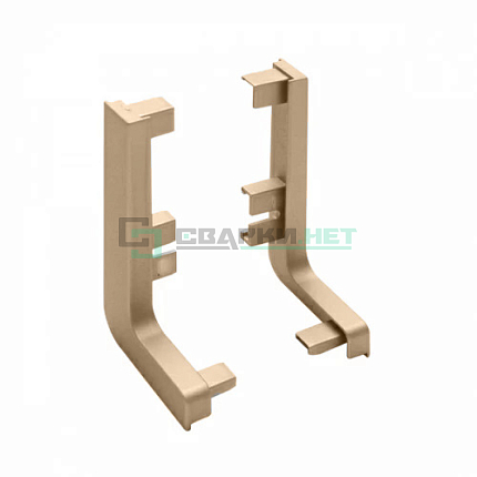 Комплект открытых заглушек для профиля L - образного 4464, цвет золото металлик