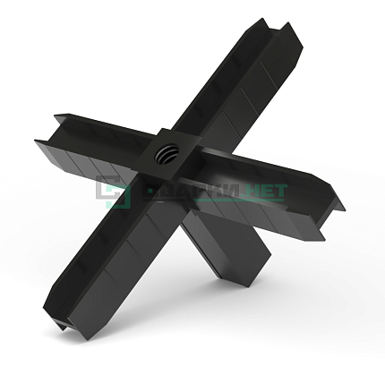 Уголок сборочный черный 5d с отверстием и резьбой М8