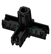 Угловой соединитель 4-х лучевой 20х20х1,5мм.