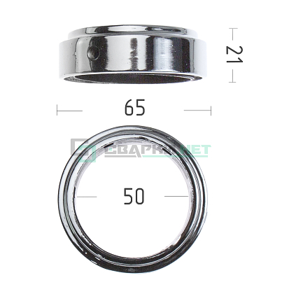 Соединитель для крепления трубы к плоскости 50 мм