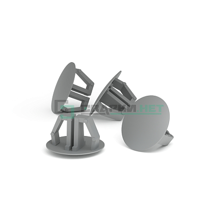 Заглушка круглая серый металлик