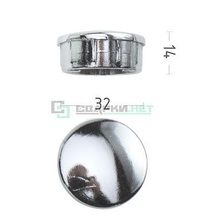 Заглушка металлическая d-32