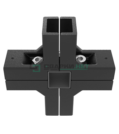 Внешний угловой соединитель 4-х лучевой 25мм со вставкой