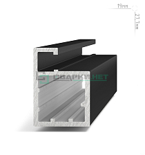 Профиль рамочный узкий, черный (анод), L-3000 SECRET - Чертеж