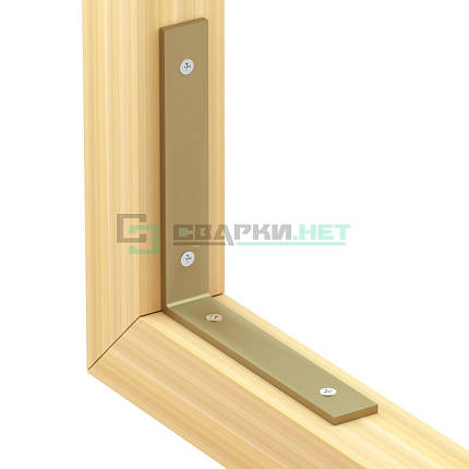 ЗУБР УМ-4.0, 100 x 100 x 20 x 4 мм, желтый цинк, узкий мебельный уголок (31031-100)