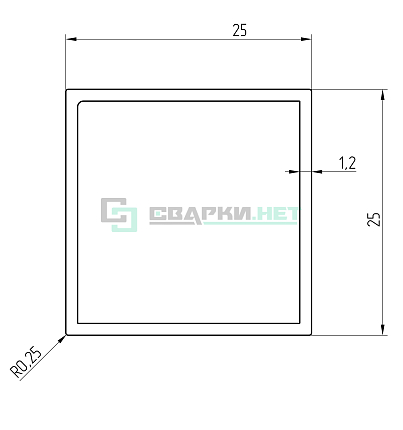 Труба экструзионная алюминиевая 3м. 