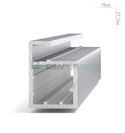 Профиль рамочный узкий, серебро (анод), L-3000 SECRET