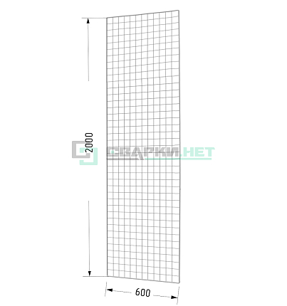 Сетка 2000х600мм, рама d=7 мм, решетка d=3 мм