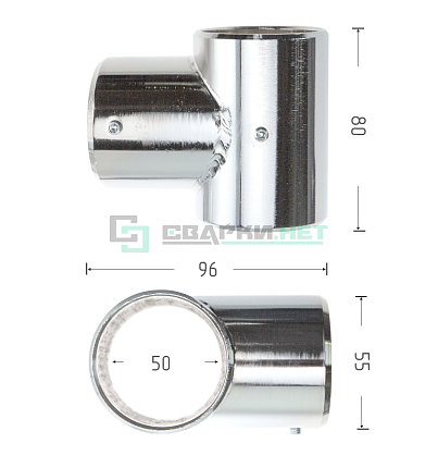 Муфта с 3-мя направлениями T-образная d-50