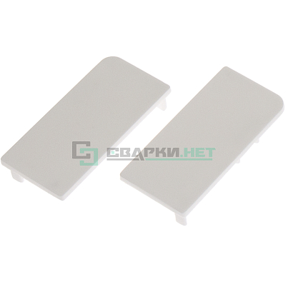 Комплект закрытых заглушек для профиля L - образного 4464, цвет белый