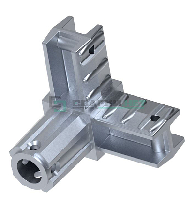 Угловой соединитель Угловой соединитель 3-х лучевой с резьбой М8  20х20х1,5 мм