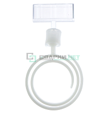 Держатель ценника улитка большая, прозрачный матовый - Чертеж