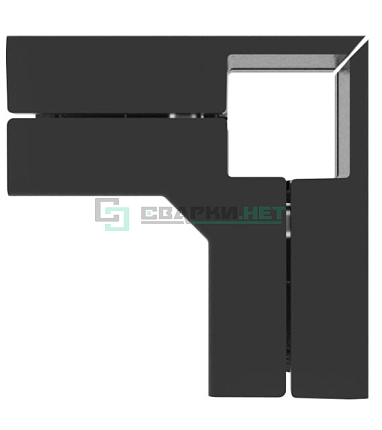 Внешний угловой соединитель 3-х и 4-х лучевой 25мм