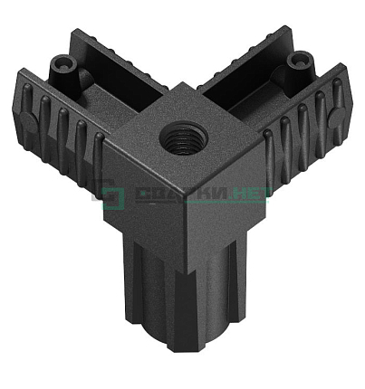 Угловой соединитель 3-х лучевой 25х25х1,2.  с резьбой М10