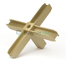 Уголок сборочный золото 5d с отверстием и резьбой М8 - Чертеж