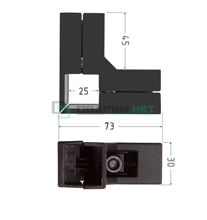 Внешний угловой соединитель 3-х и 4-х лучевой 25мм