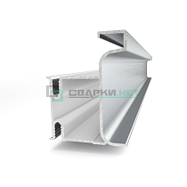 Профиль вертикальный боковой, цвет алюминий анодированный с брашировкой 4700 мм  - Чертеж