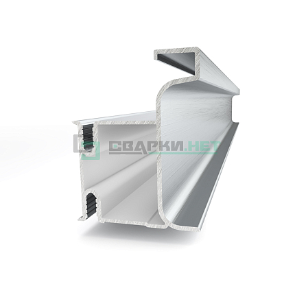 Профиль вертикальный боковой, цвет алюминий анодированный с брашировкой 4700 мм 