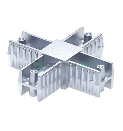 Угловой соединитель 4-х лучевой 25х25х1,2  