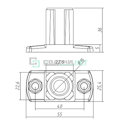 Угол накладной 25х25х1,2 . 
