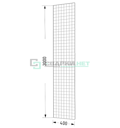 Сетка 2000х400мм, рама d=7 мм, решетка d=3 мм