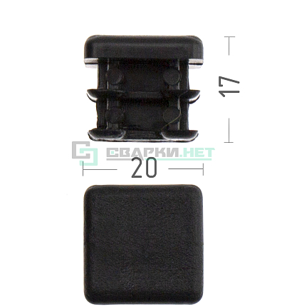 Заглушка пластиковая внутренняя с внешними габаритами 20х20 мм