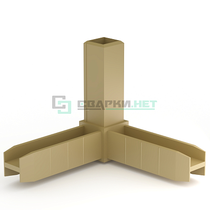 Уголок сборочный золотой 3d